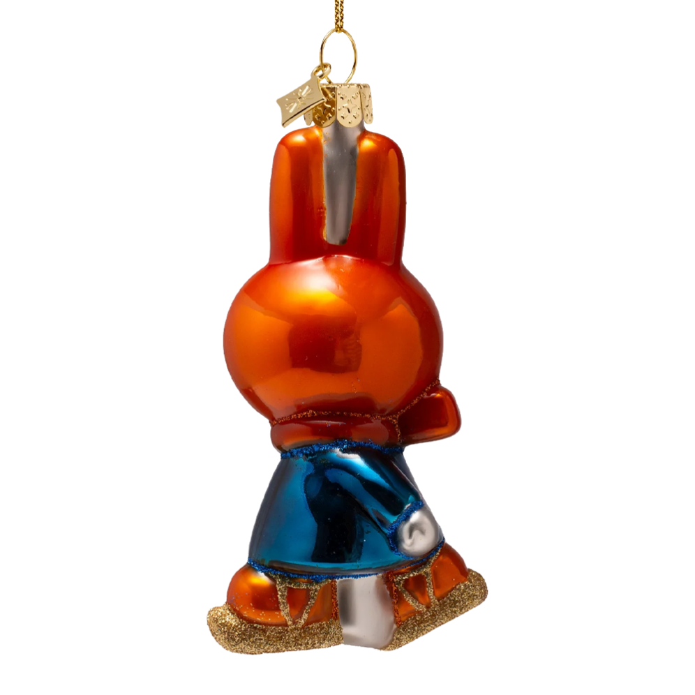 Vondels kerstornament - Nijntje op schaatsen