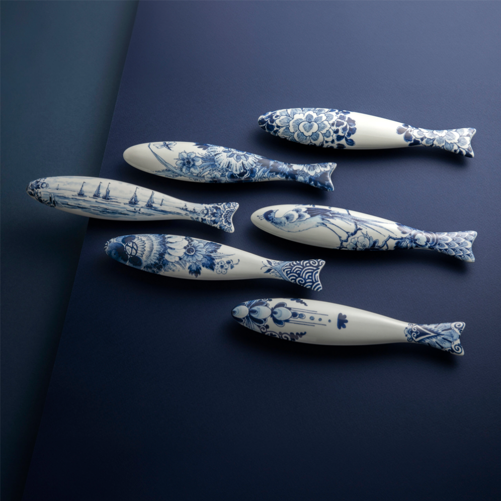 Royal Delft wanddecoratie - Blue Herring - Mesdag’s fleet