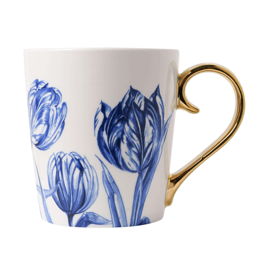 Heinen kerstmok - Met tulpen