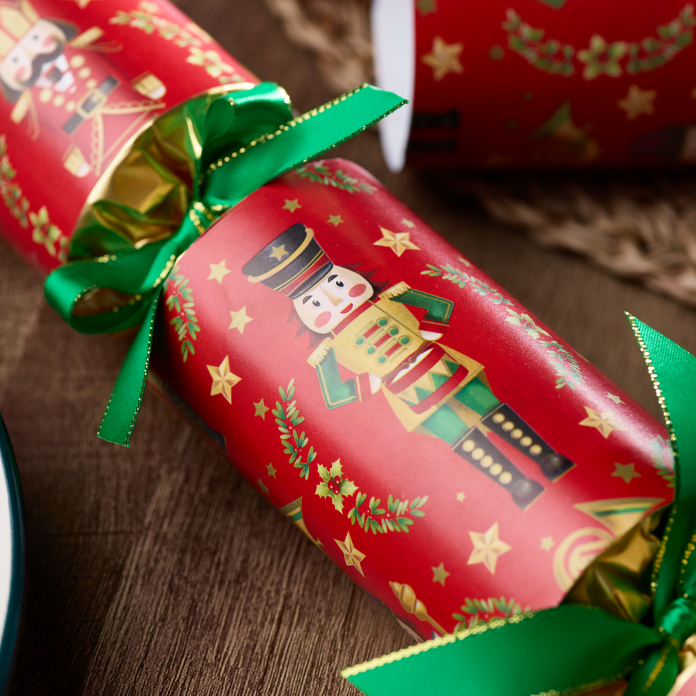 Robin Reed Christmas crackers - Red Royal Nutcracker - Set van 6