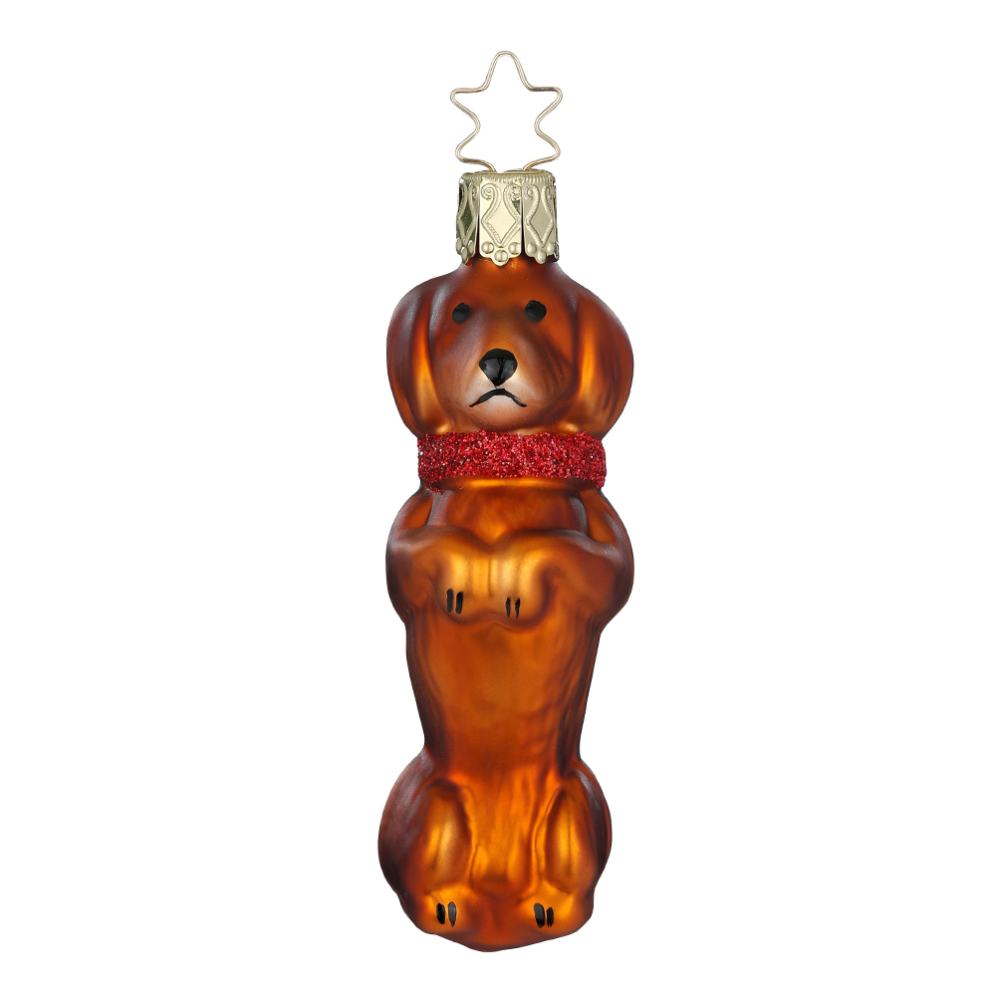 Inge Glas kerstornament - Teckel