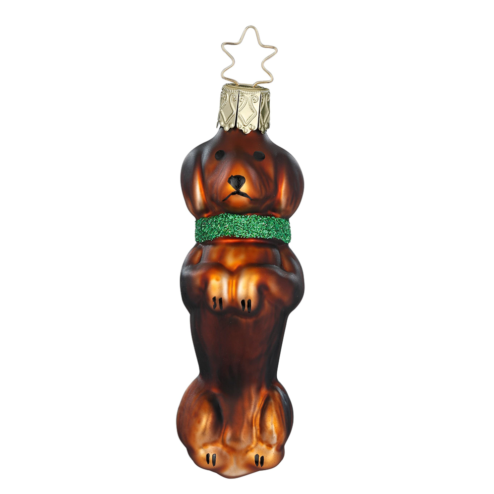 Inge Glas kerstornament - Teckel