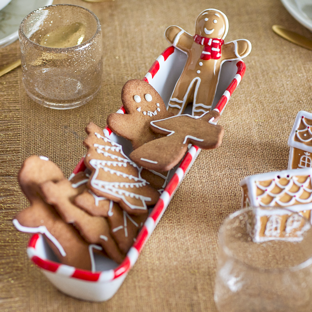 Bloomingville schaal - Met gingerbread poppetje