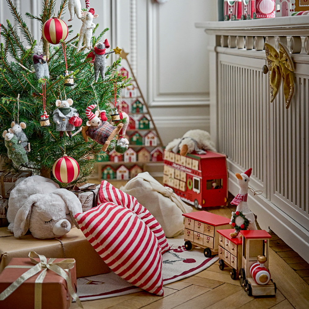 Bloomingville kerstornament - Trommel met speelgoed