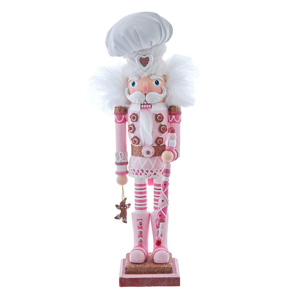 Kurt Adler notenkraker - Roze Gingerbread bakker