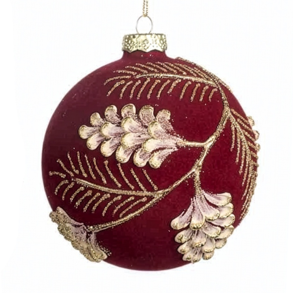 Goodwill kerstbal - Met dennenappels - 10cm
