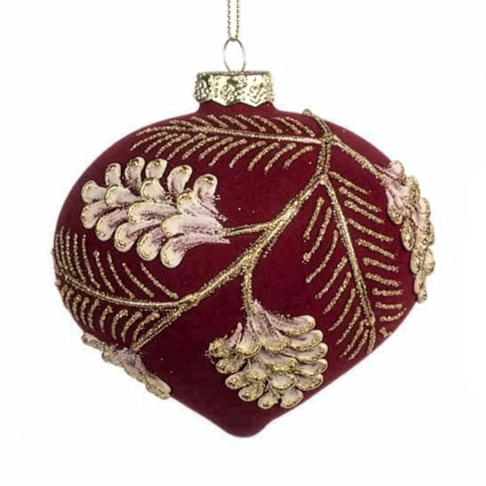 Goodwill kerstbal - Met dennenappels - 9cm