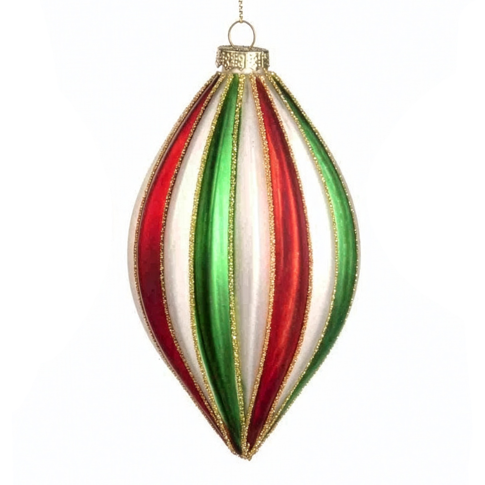 Goodwill kerstpegel - Met strepen - 16cm