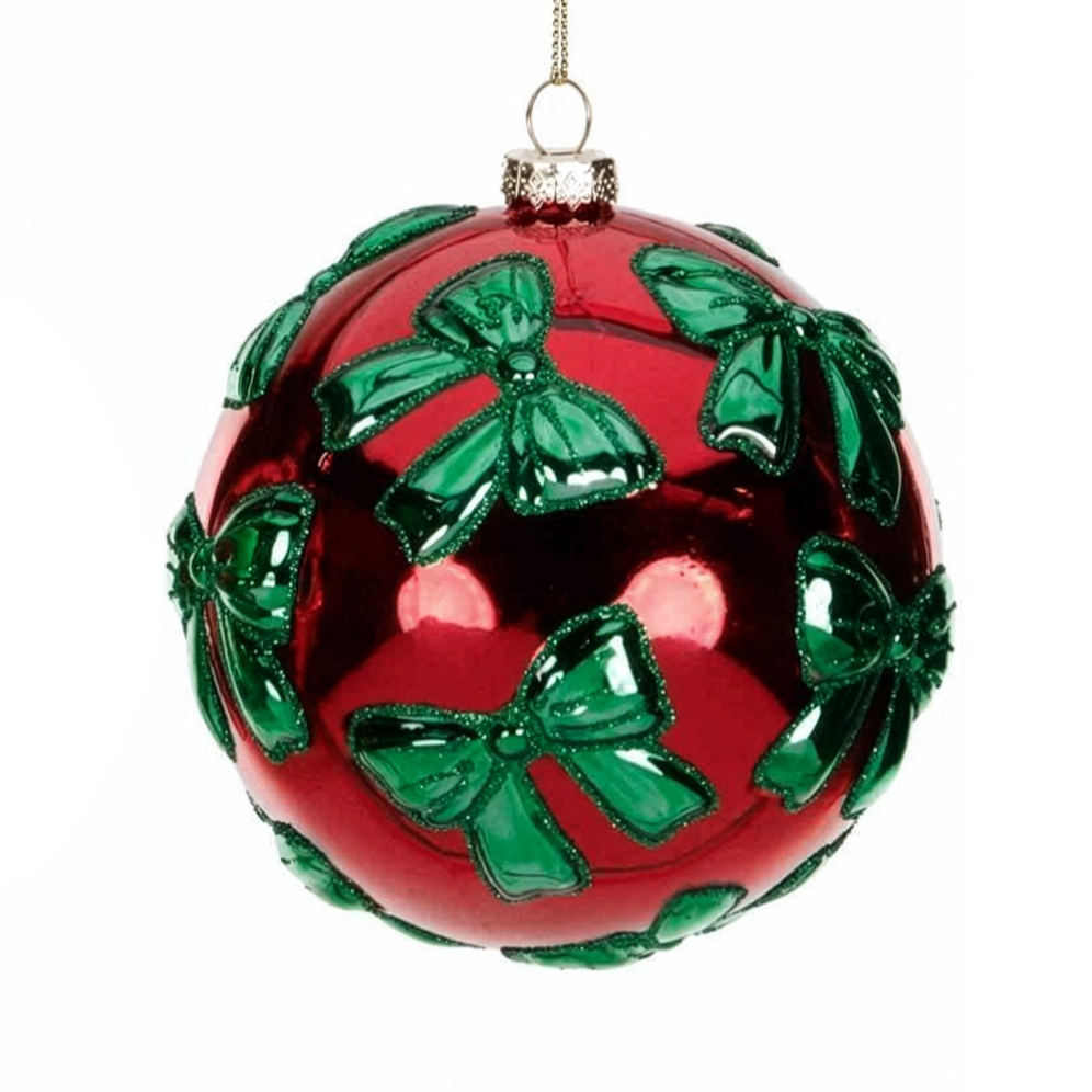 Goodwill kerstbal - Met strikken - 10cm