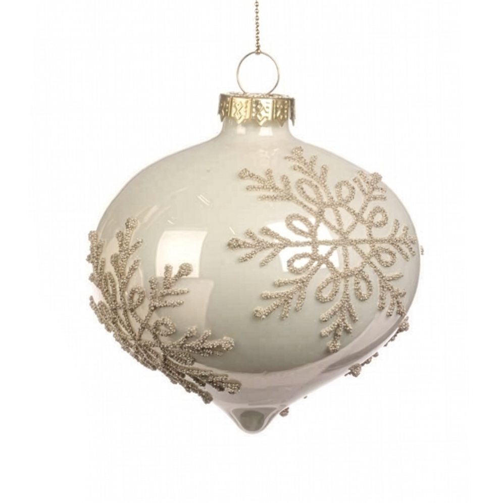 Goodwill kerstbal - Met sneeuwvlok - 8cm
