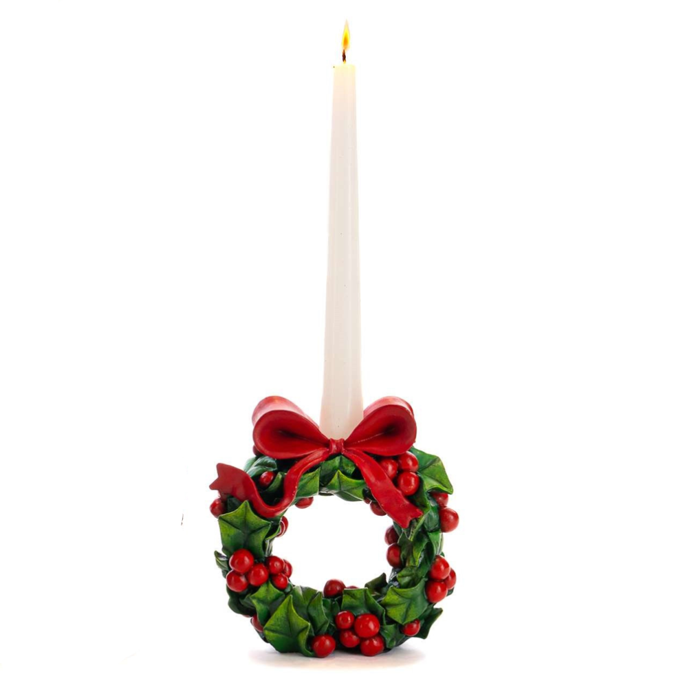 Goodwill kandelaar - Kerstkrans met hulst