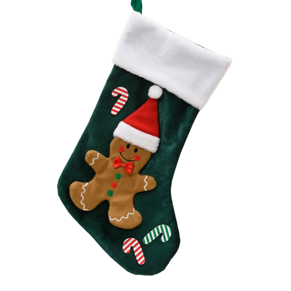 Decoris kerstsok - Met gingerbread poppetje
