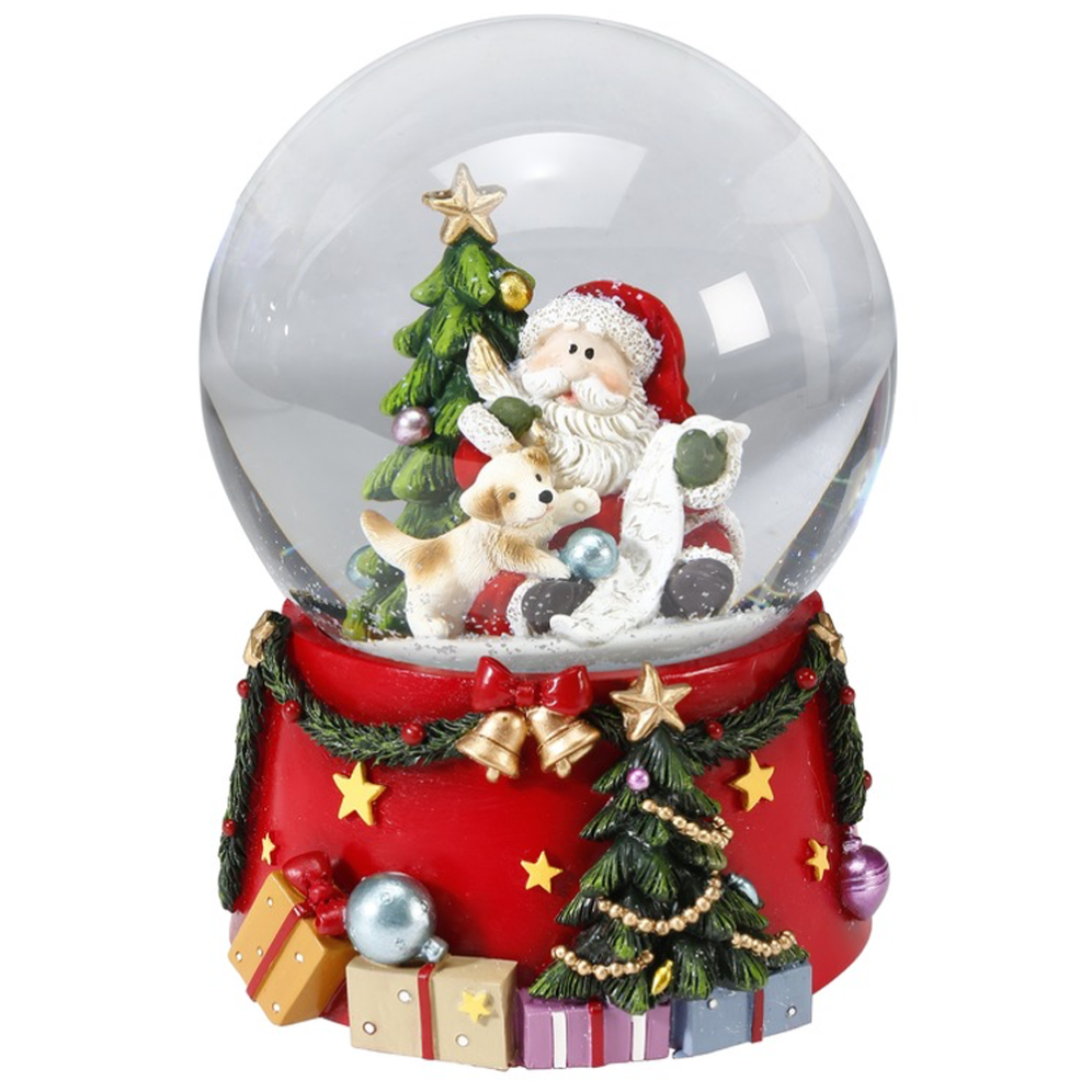 Inge Glas sneeuwbol - Kerstman met kerstboom