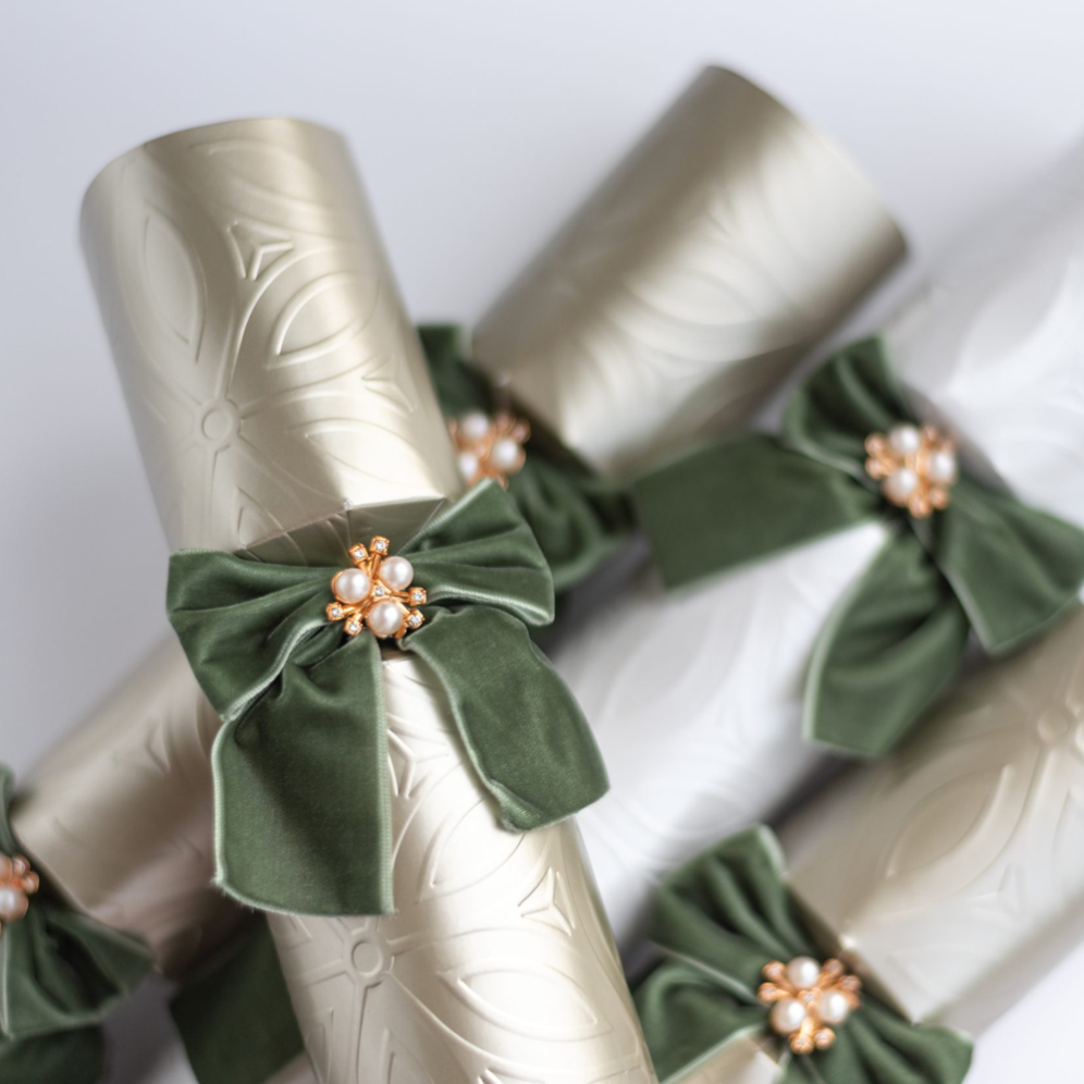 Holly & Ivy Christmas crackers - Pearlised Baroque - Set van 6