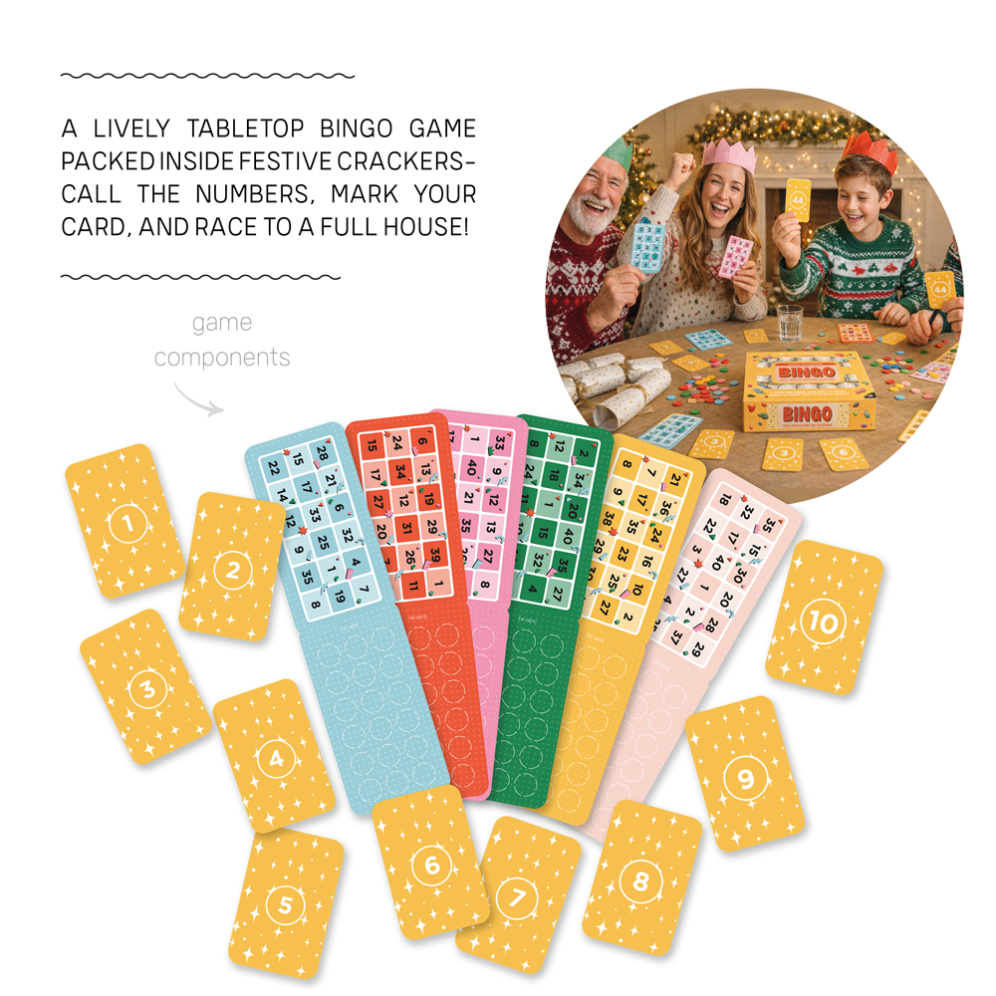 Holly & Ivy Christmas crackers - Bingo - Set van 6