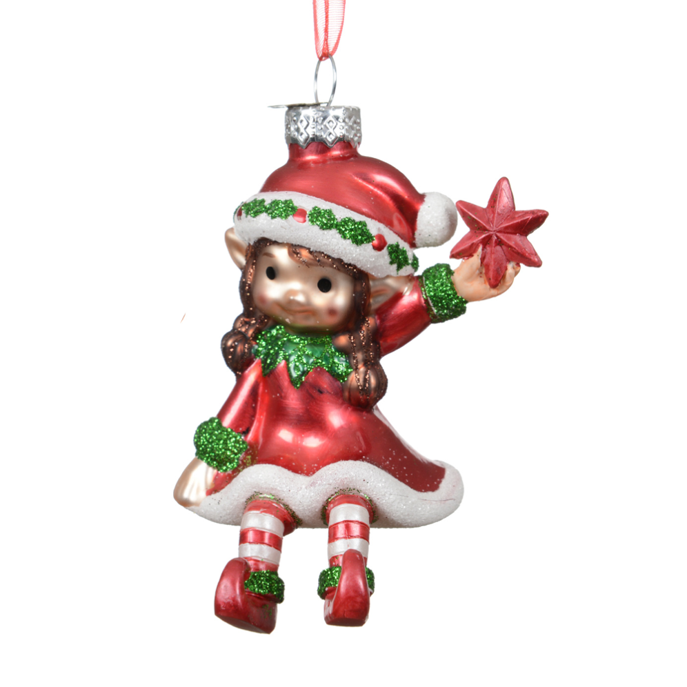 Decoris kerstornament - Elf met ster