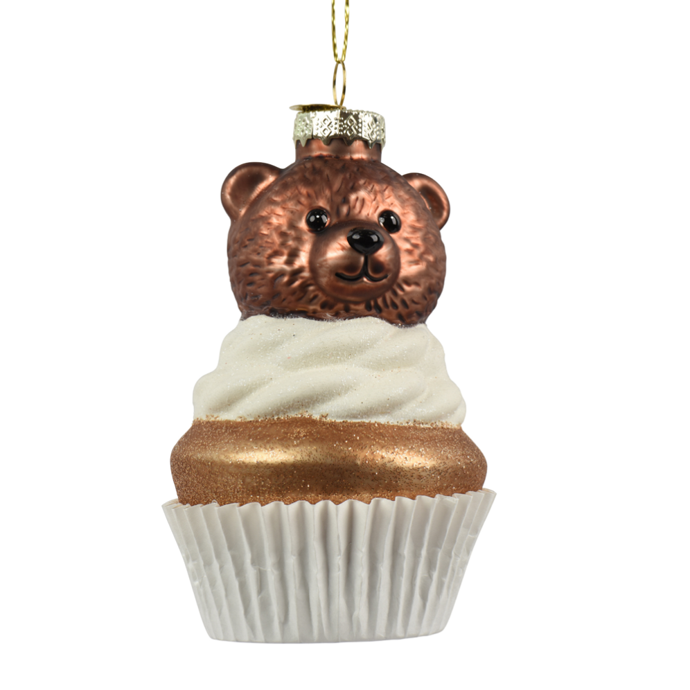Decoris kerstornament - Cupcake met beer