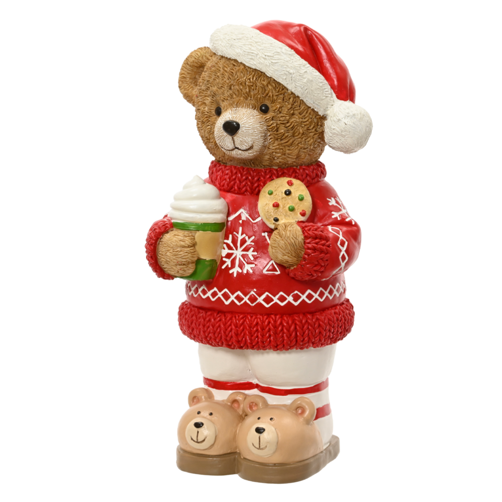 Decoris kerstbeeld - Beer met chocolade cookie