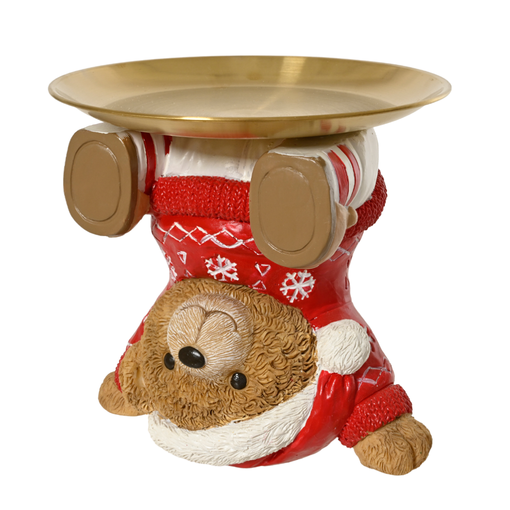 Decoris etagère - Beer met kersttrui