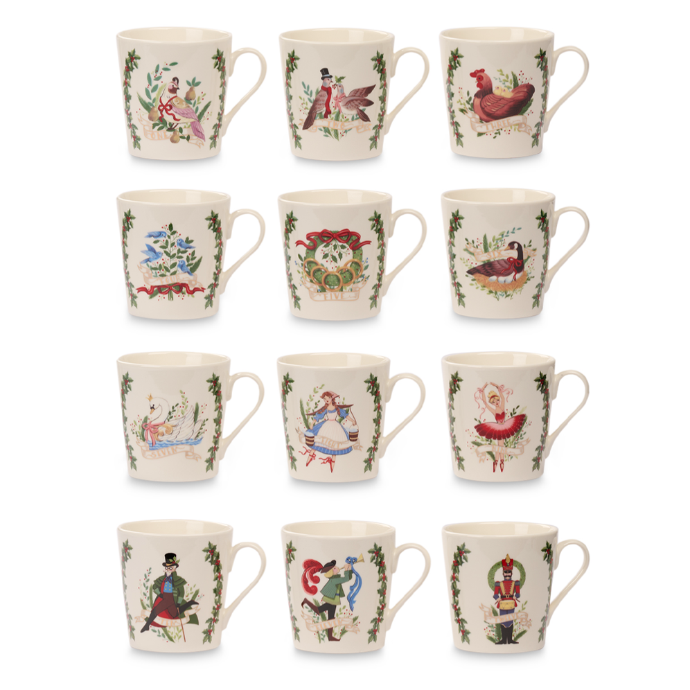 Goodwill kerstmokken - 12 days of Christmas - Set van 12