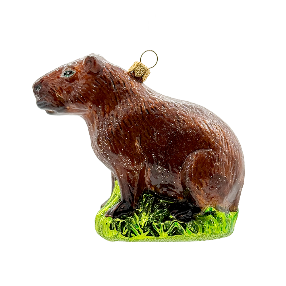 Ornement de Noël scintillant - Capybara