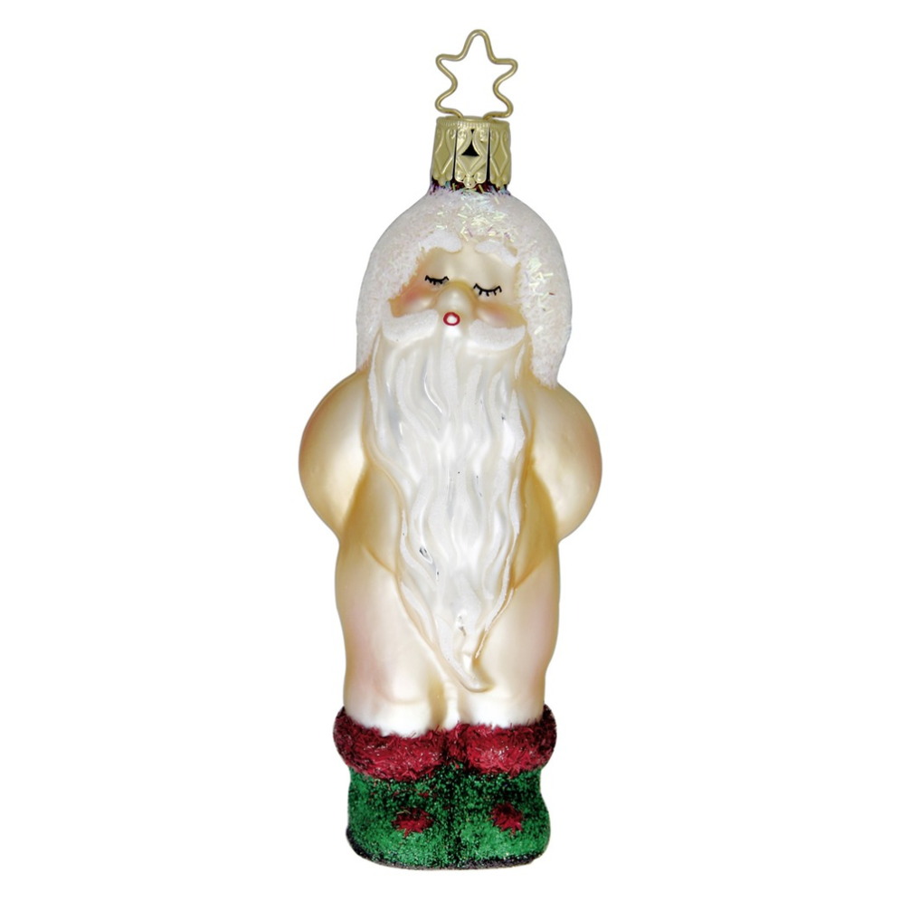 Inge Glas kerstornament - Naakte kerstman