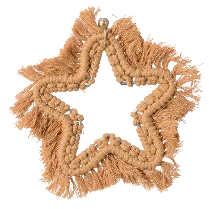 Decoris kerstornament - Ster - Macramé