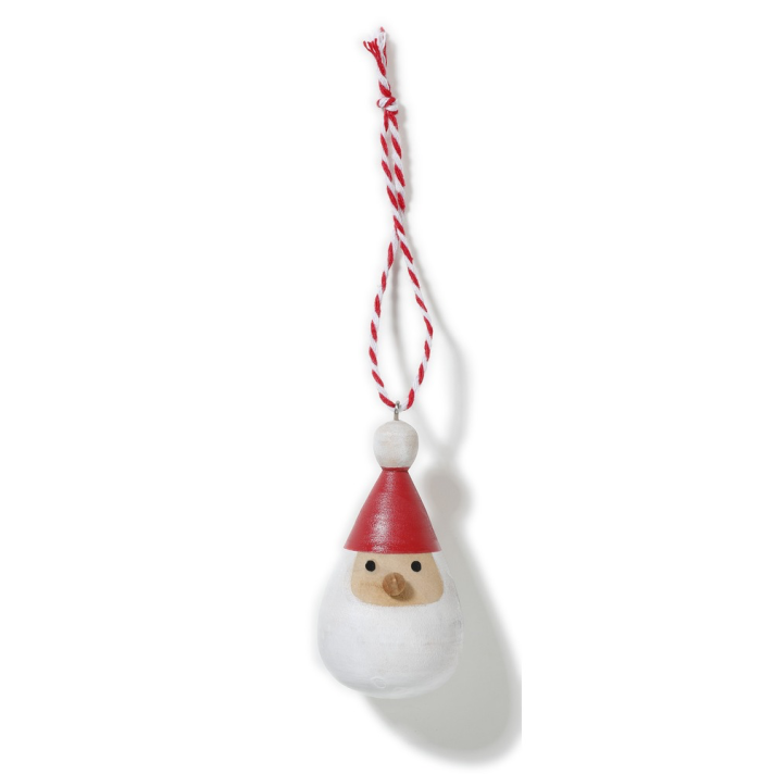 Houten kerstornament - Kerstman - 7cm