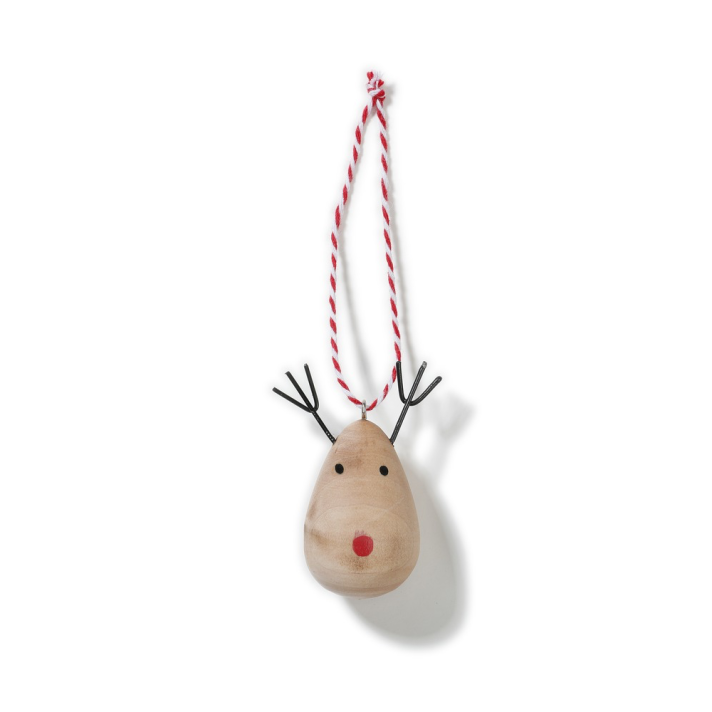 Houten kerstornament - Rendier - 7cm