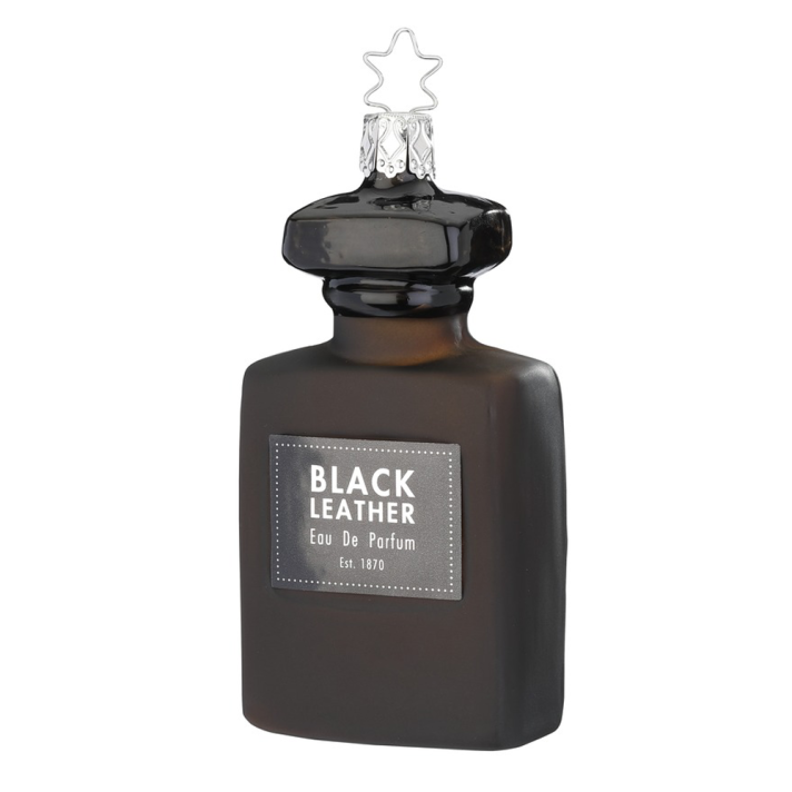 Inge Glas kerstornament - Parfumfles - Mat zwart