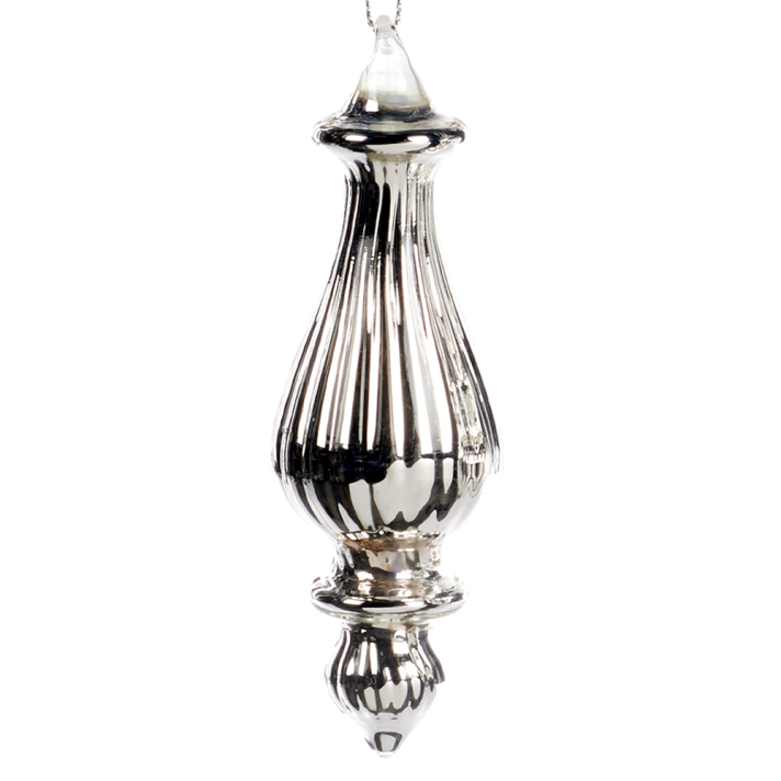 Goodwill glazen kerstornament - Schaakstuk - Zilver - 12cm