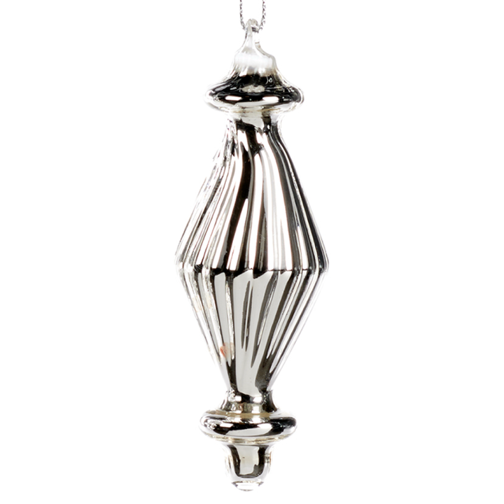 Goodwill glazen kerstornament - Schaakstuk - Zilver - 12cm