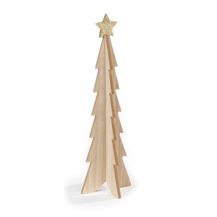 Inge Glas kerstboom - Met gouden glitter ster - Klein