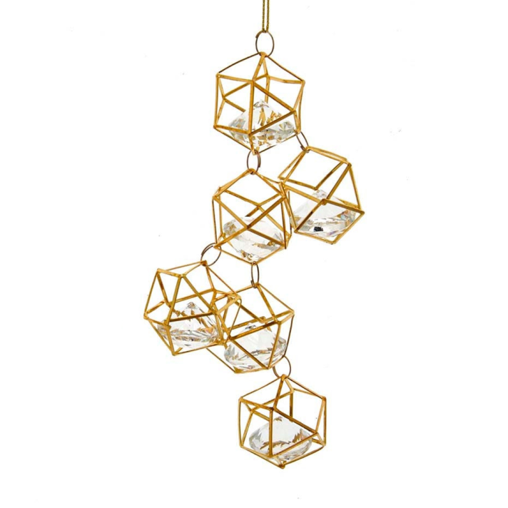 Kurt Adler kerstornament - Kubussen met steentje