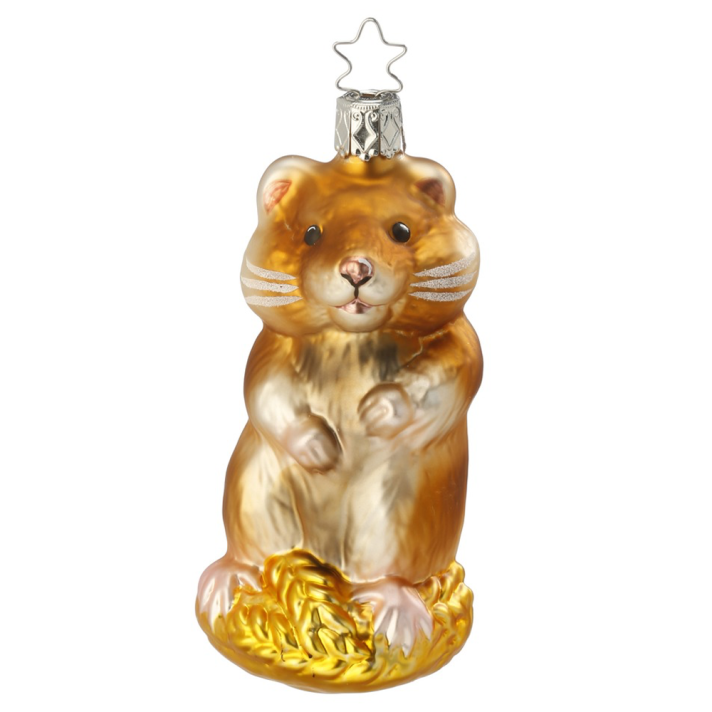 Inge Glas kerstornament - Hamster