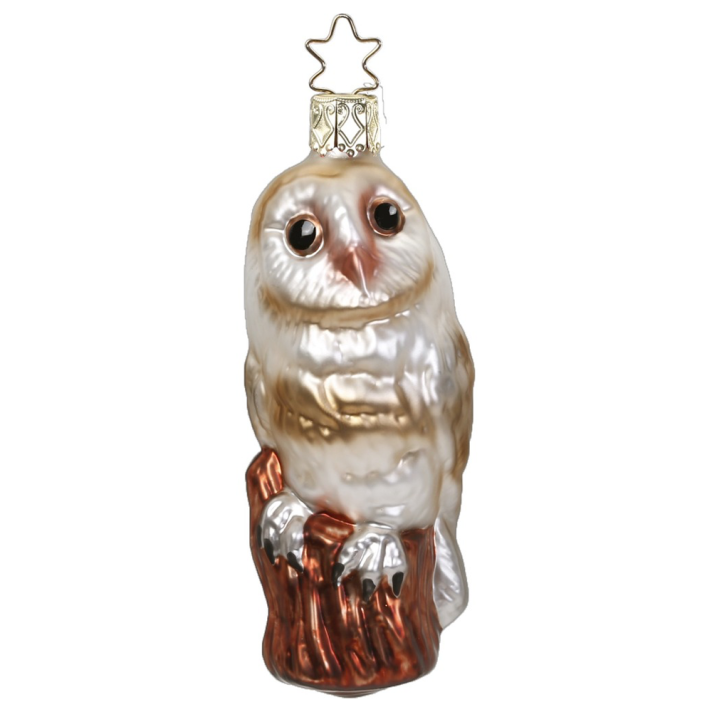 Inge Glas kerstornament - Kerkuil