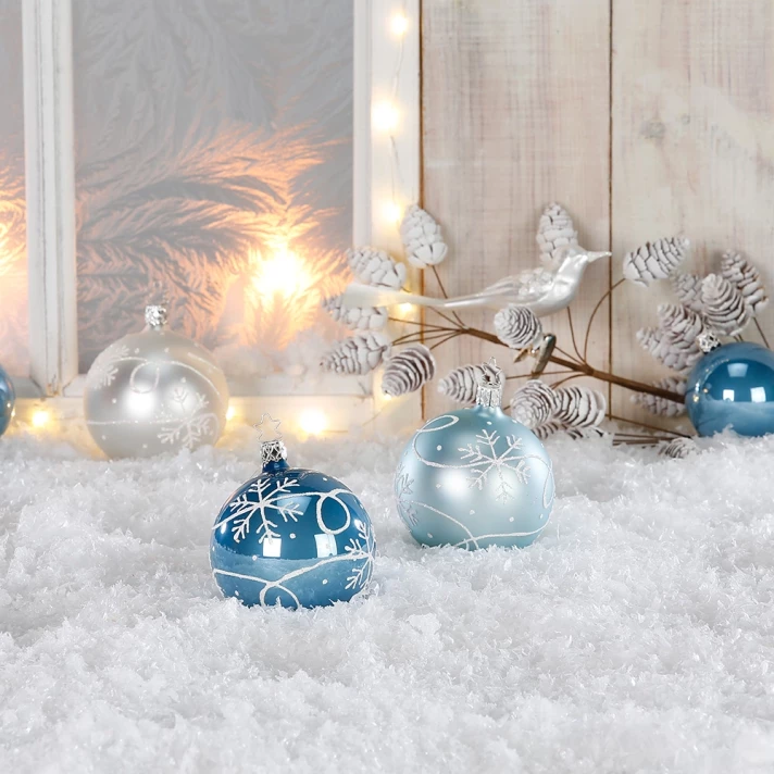 Inge Glas kerstornament - Vogel - Op clip