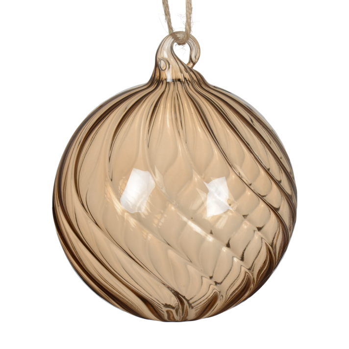 Decoris kerstbal - Met swirl - 8cm