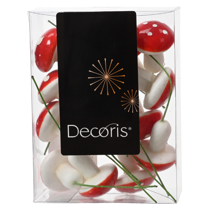 Decoris paddenstoelen - Set van 16