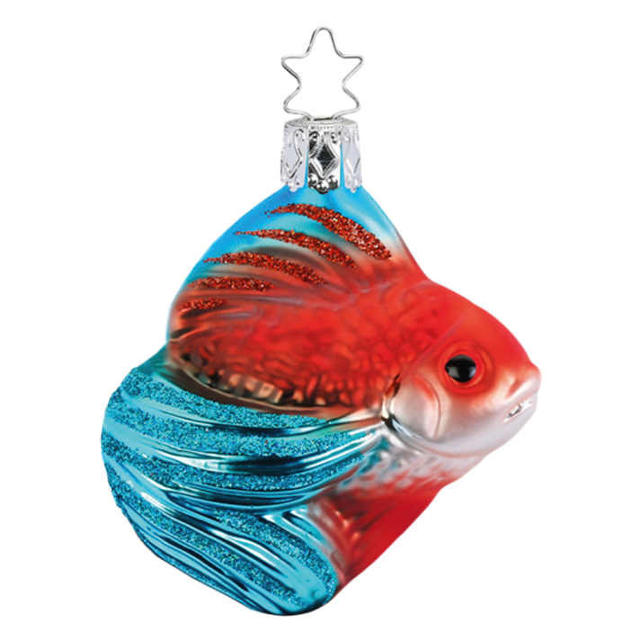 Inge Glas kerstornament - Sluierstaart vis