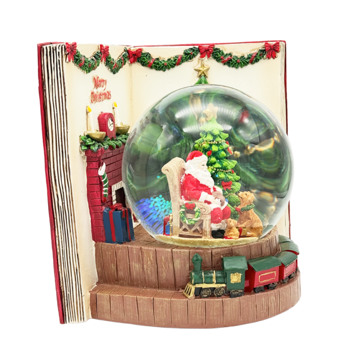 Boule à neige - Avec livre et Père Noël