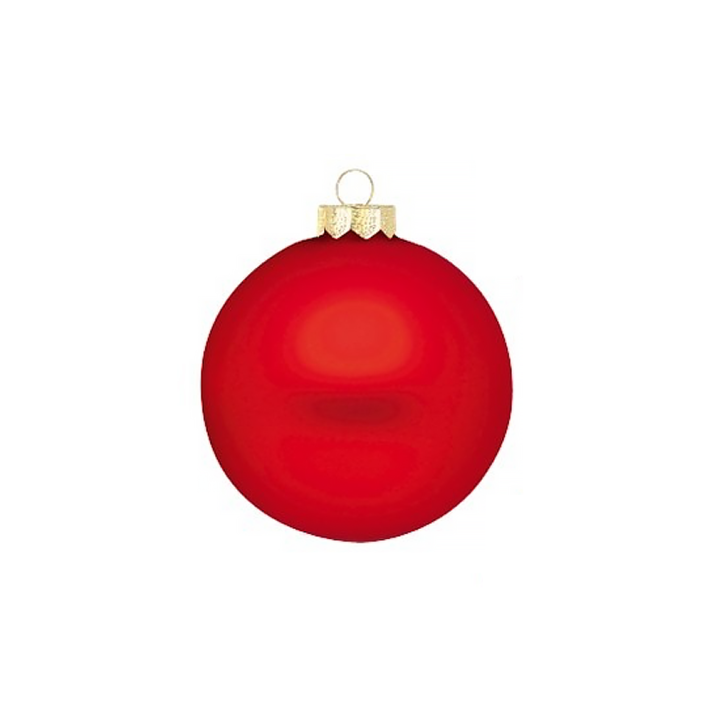 Inge glas glazen kerstballen - Set van 30 - Rood - 6cm