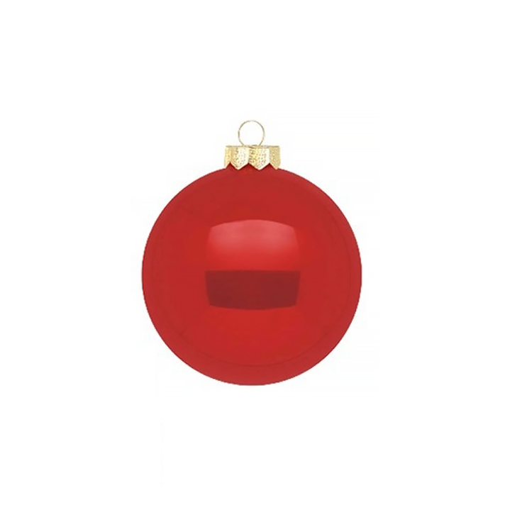 Inge glas glazen kerstballen - Set van 30 - Rood - 6cm