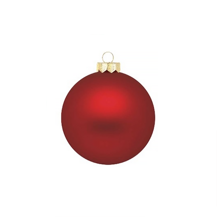 Inge glas glazen kerstballen - Set van 30 - Rood - 6cm