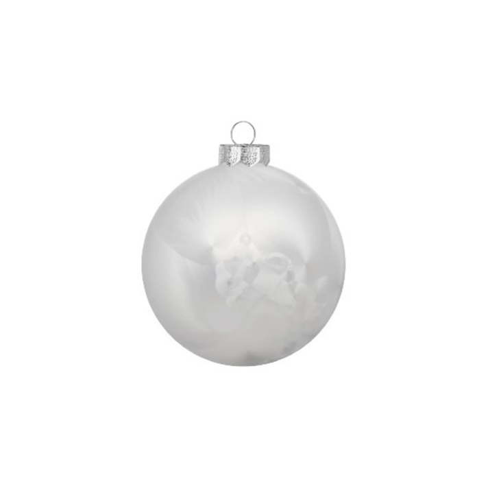 Inge glas glazen kerstballen - Set van 30 - Frost en zilver - 6cm