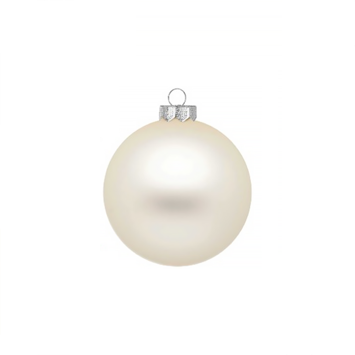 Inge Glas glazen kerstballen - Set van 12 - Goud en wit - 8cm