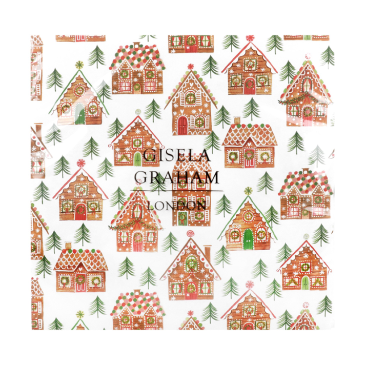 Gisela Graham servetten - Met gingerbread huisjes