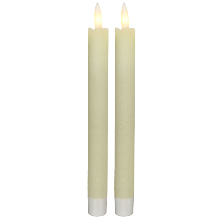Lumineo LED dinerkaars - Creme - Set van 2