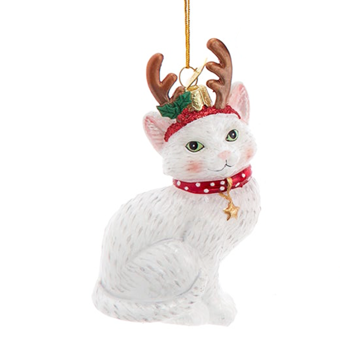 Kurt Adler kerstornament - Kat met gewei