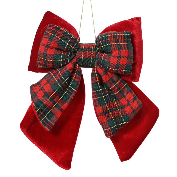 Decoris kersthanger - Strik - Tartan
